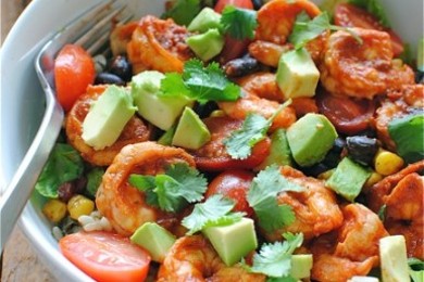 Салат из креветок и перца халапеньо - приготовление