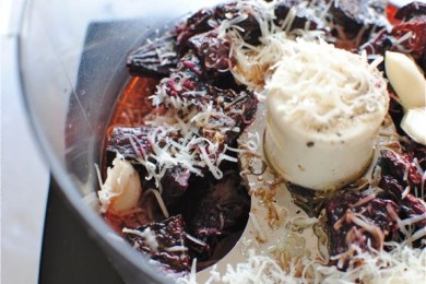 Паста Пенне в свекольном соусе - приготовление