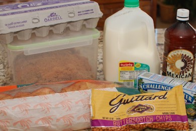 Хлебный пуддинг с ирисками - приготовление