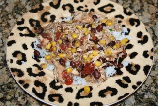 Курица Текс-Мекс с фасолью и кукурузой