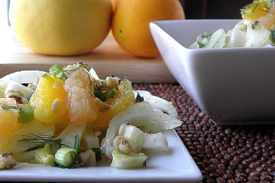 Цитрусовый салат с фенхелем - приготовление