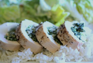 Куриные грудки, начиненные шпинатом