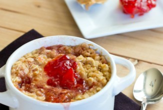 Овсянка с арахисовым маслом и желе