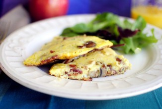 Фритата с грибами и луком