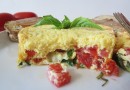 Омлет Фриттата с помидорами и базиликом