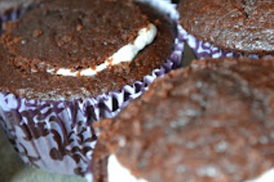 Шоколадные кексы с начинкой - приготовление