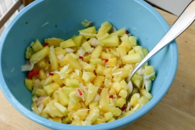 Рыба махи махи с макадамией и сальсой - приготовление