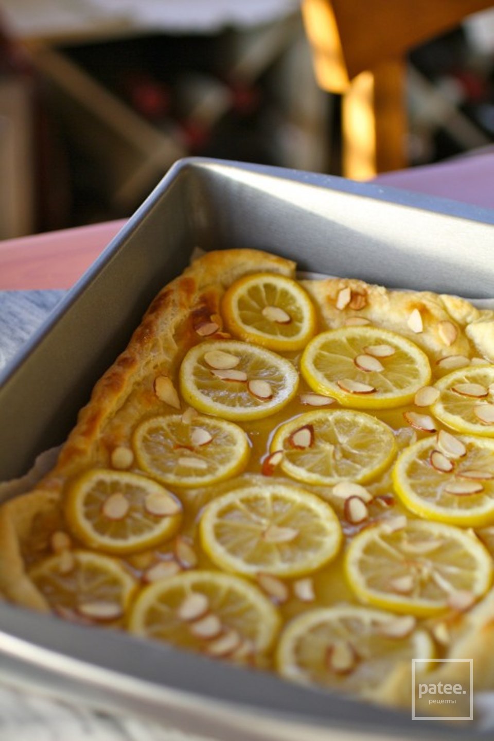 Лимонный пирог под малиновым соусом с ликером - Шаг 8
