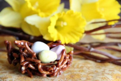 Пасхальные гнезда - приготовление