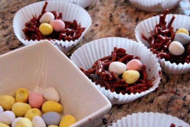 Пасхальные гнезда - приготовление