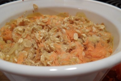 Морковный пирог с овсяными хлопьями - приготовление