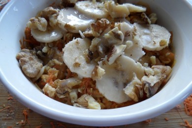 Морковный пирог с овсяными хлопьями - приготовление