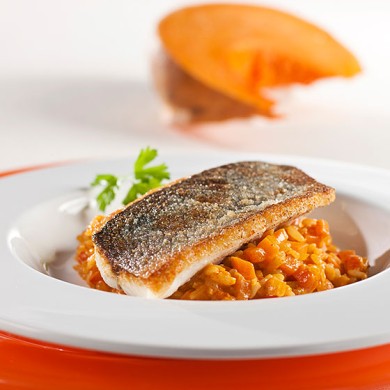 Тыквенное ризотто с жареным окунем - Шаг 7