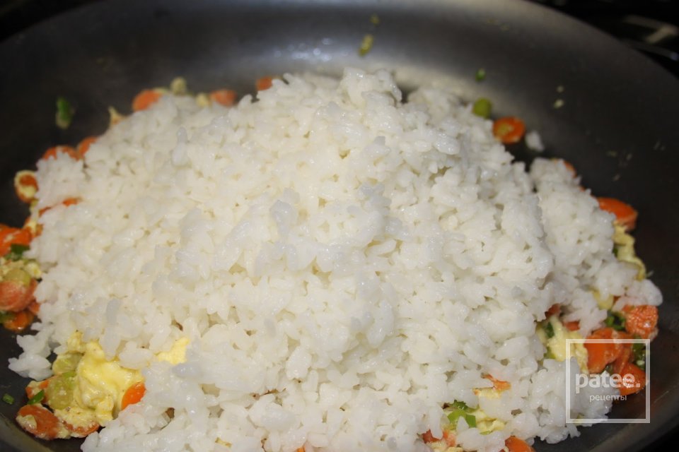 Рис с беконом и яйцами - Шаг 5