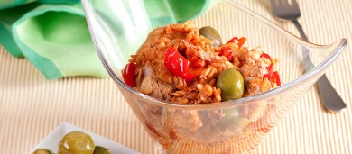 Рецепт Рисовый салат с консервированным тунцом