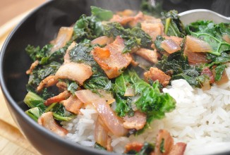 Бекон с капустой кале