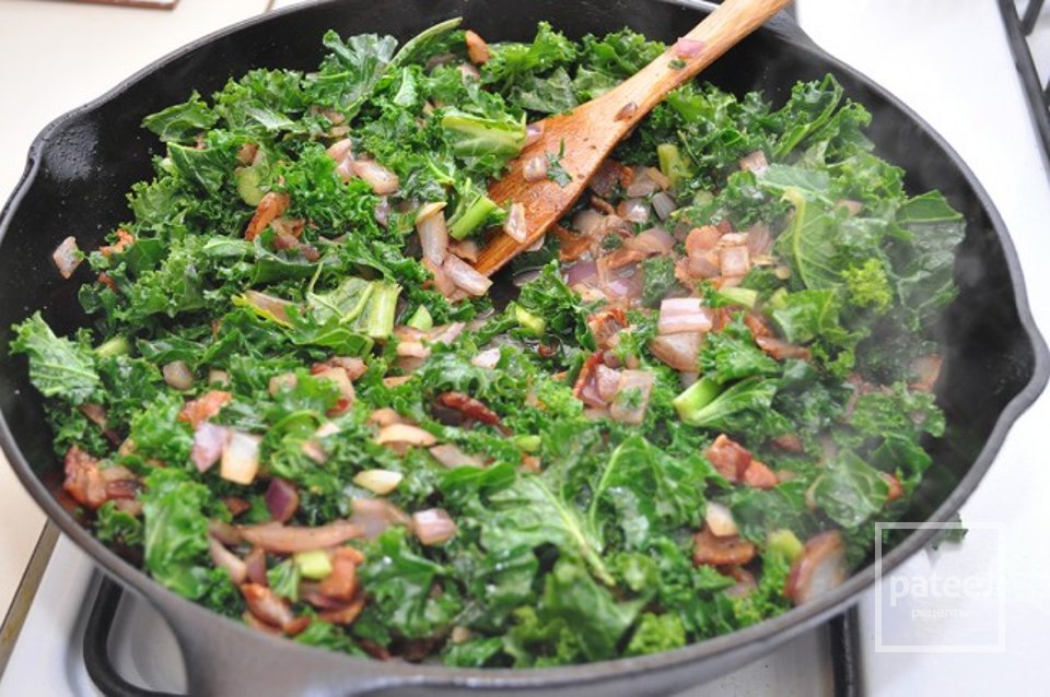 Бекон с капустой кале - Шаг 5