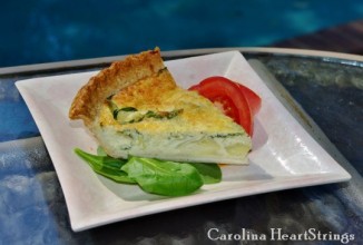 Пирог Киш с шпинатом и артишоками