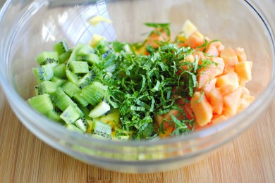 Сальса из тропических фруктов - приготовление