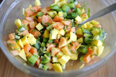 Сальса из тропических фруктов - приготовление