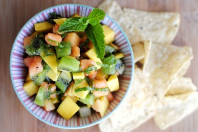 Сальса из тропических фруктов - приготовление