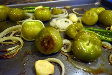 Сальса с обжаренными томатильо - приготовление