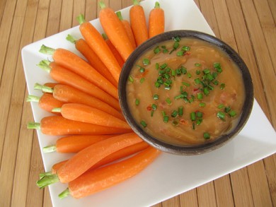 Рецепт Густая подлива для моркови с пастой тахини