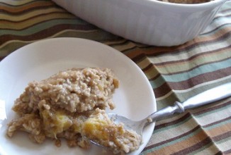 Овсяная запеканка с бананами