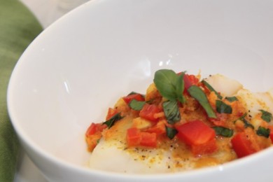 Белая рыба под соусом карри - приготовление