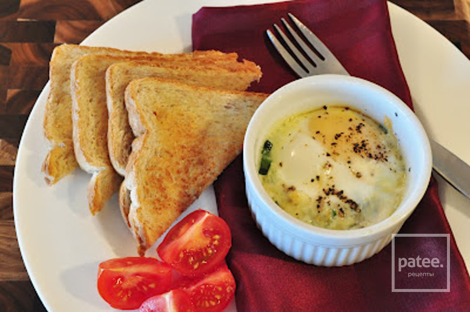 Запеченные яйца с беконом и шпинатом - Шаг 7