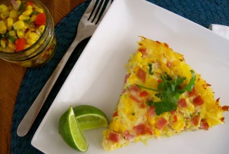 Картофельный пирог с кукурузной сальсой