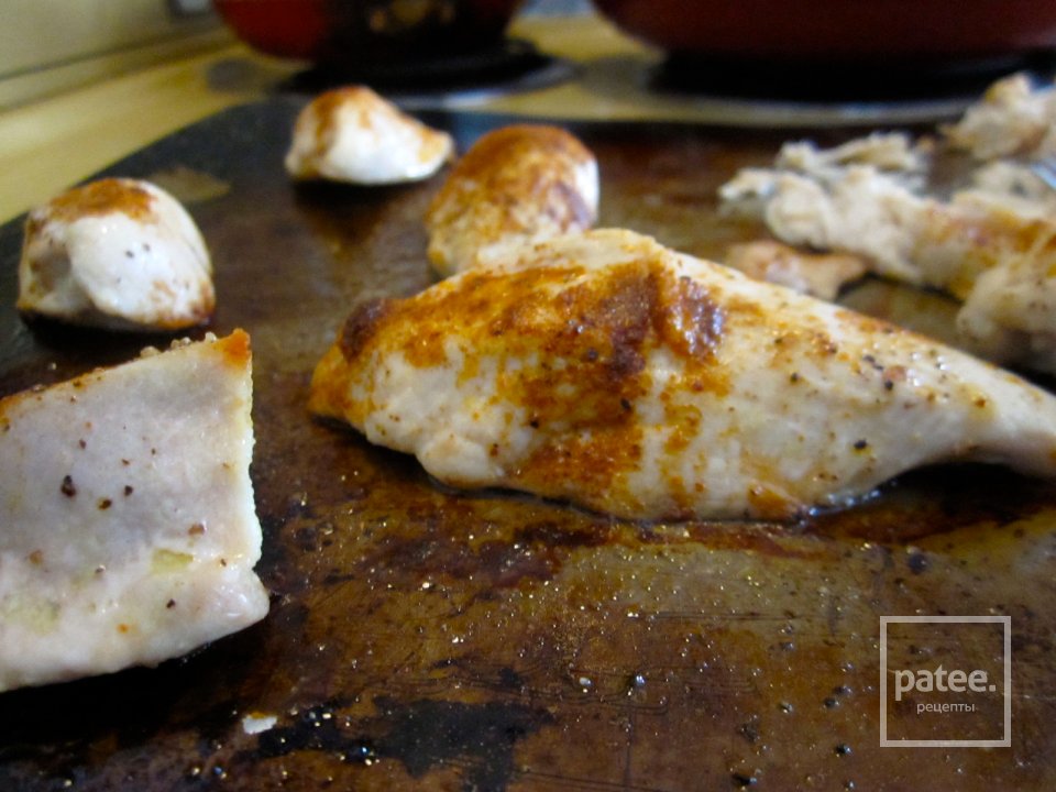 Хрустящие лепешки с курицей и овощами - Шаг 1