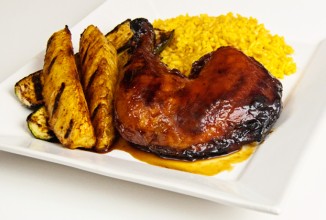 Жареная курица под соусом терияки