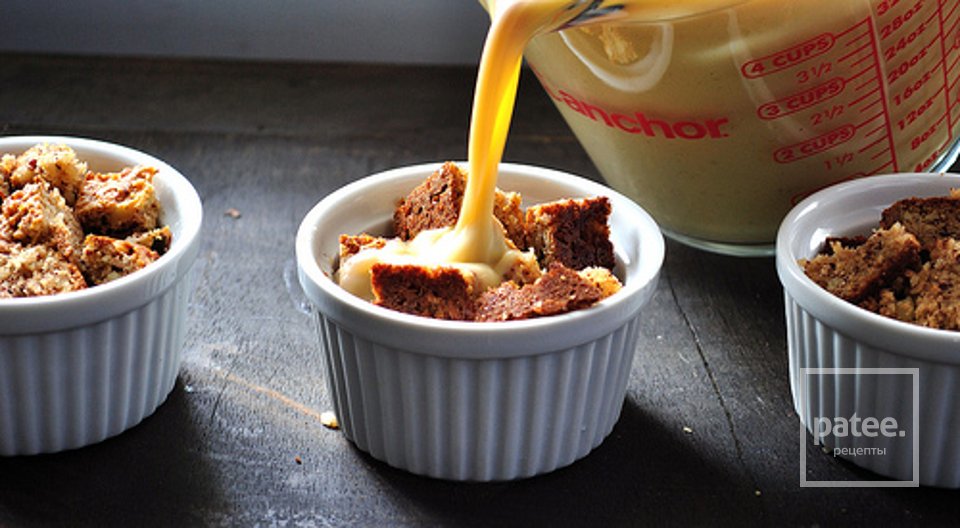 Хлебный пудинг с карамелью - Шаг 3