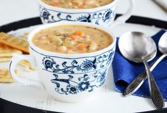 Суп-пюре из белой фасоли