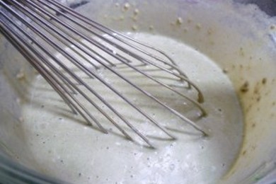 Зеленые вафли - приготовление