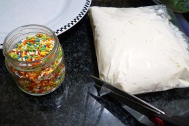 Зеленые вафли - приготовление