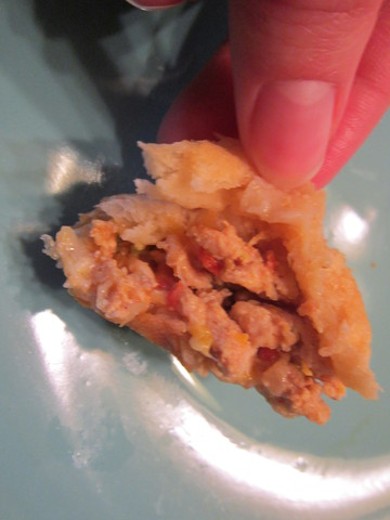 Пирожки с курицей и сыром