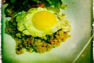 Хэш из овощей и свинины