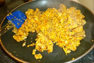 Хэш из овощей и свинины - приготовление