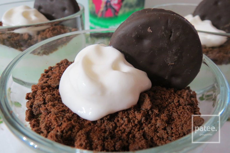 Мятный мусс с шоколадной крошкой - Шаг 6