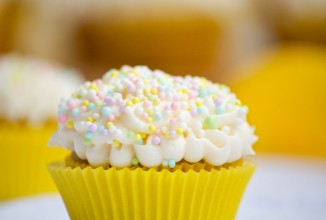 Банановые кексы с зефирным кремом