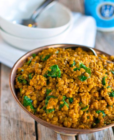 Чечевица с пастой карри и шпинатом - Шаг 7