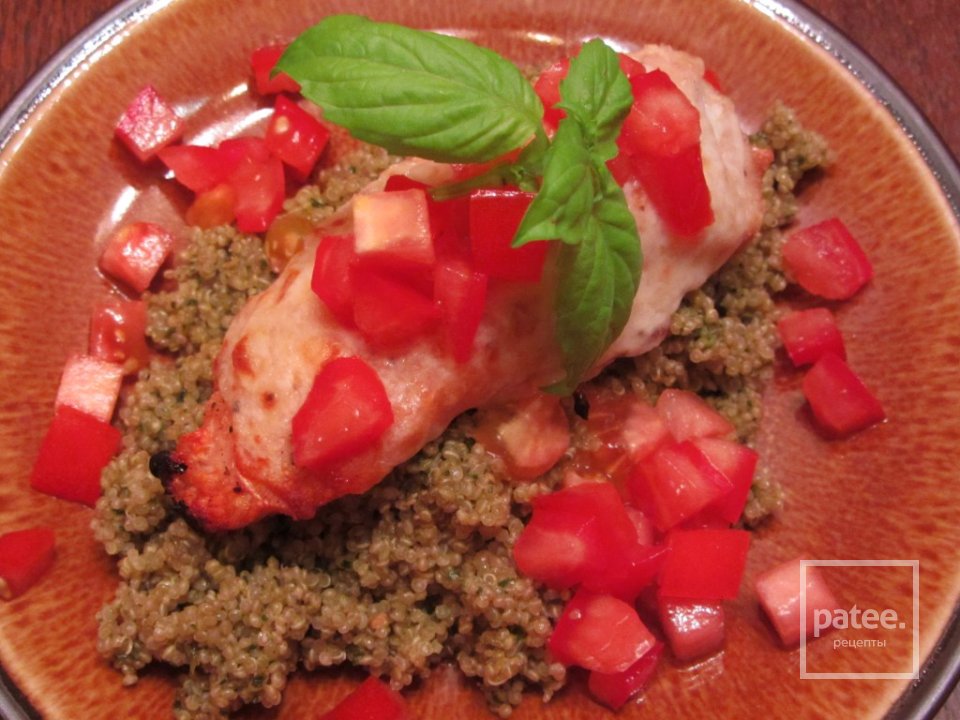 Курица с соусом Песто и семенами квиноя - Шаг 6