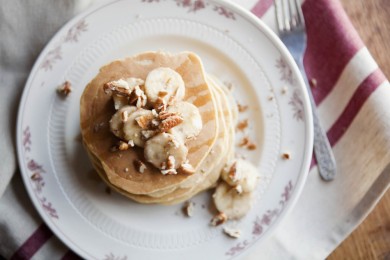  Блинчики из пшеничной муки и запеченных бананов - приготовление