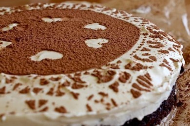 Шоколадный торт с белым муссом - приготовление