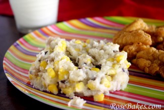 Африканский гарнир из картофеля, кукурузы и гороха