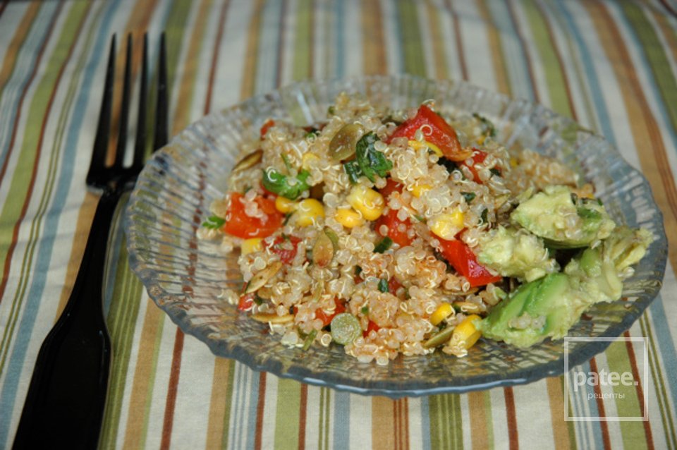 Салат из киноа с кукурузой и красным перцем - Шаг 8