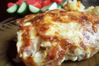 Картофельная запеканка с ветчиной