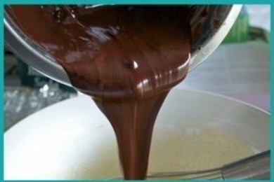 Шоколадный пирог с мятным творожным сыром - приготовление